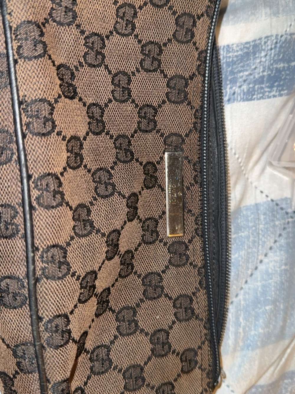 Gucci Brown & Black Monogram Crossbody